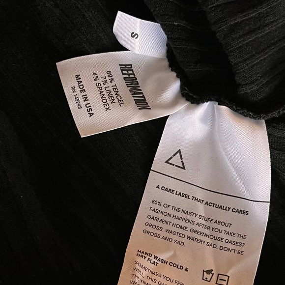 Reformation deep V midi dress size S - Picture 4 of 7